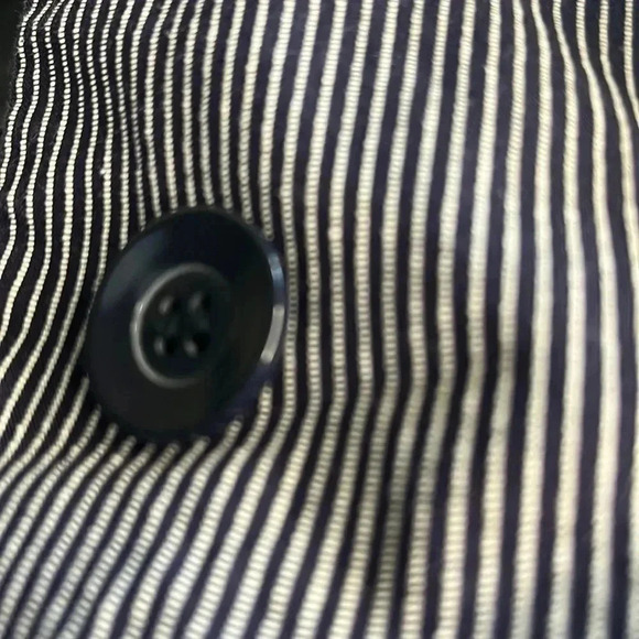 Cotton Blend Blazer Women’s 20 Embellished Striped Jacket Military Classic Blue - Picture 10 of 17